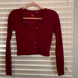 Faux snap PAC Sun long sleeve top